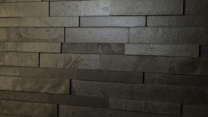 Muster Wandverblender Schiefer-3D-Riemchen